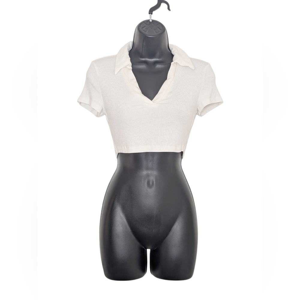 Cider Collared Crop Top (Juniors S)